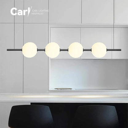 Lustre suspension barre à boules