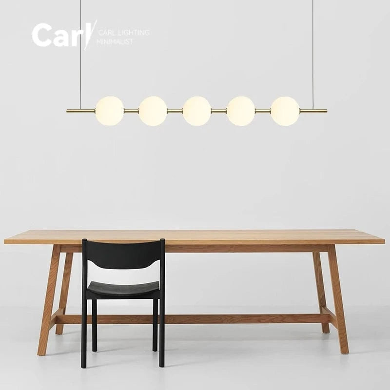 Lustre suspension barre à boules