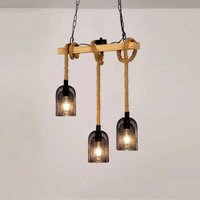 Type B no bulb / CHINA Lustre triple rétro-industriel