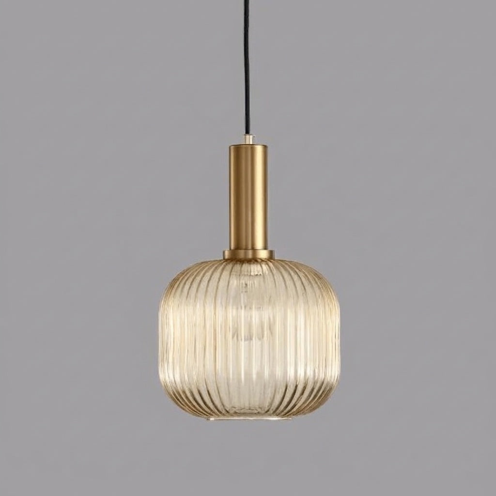 Lustre vintage verre AMBRE