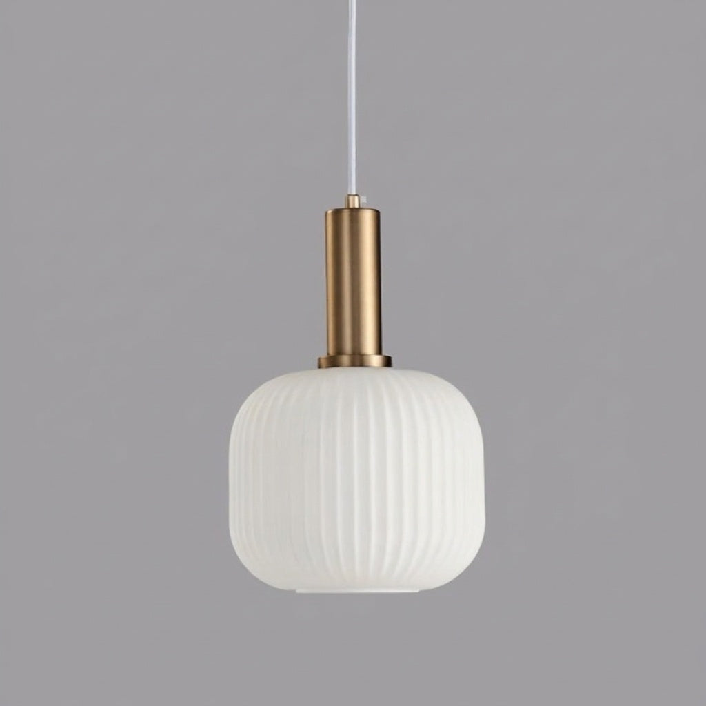 Lustre vintage verre BLANC