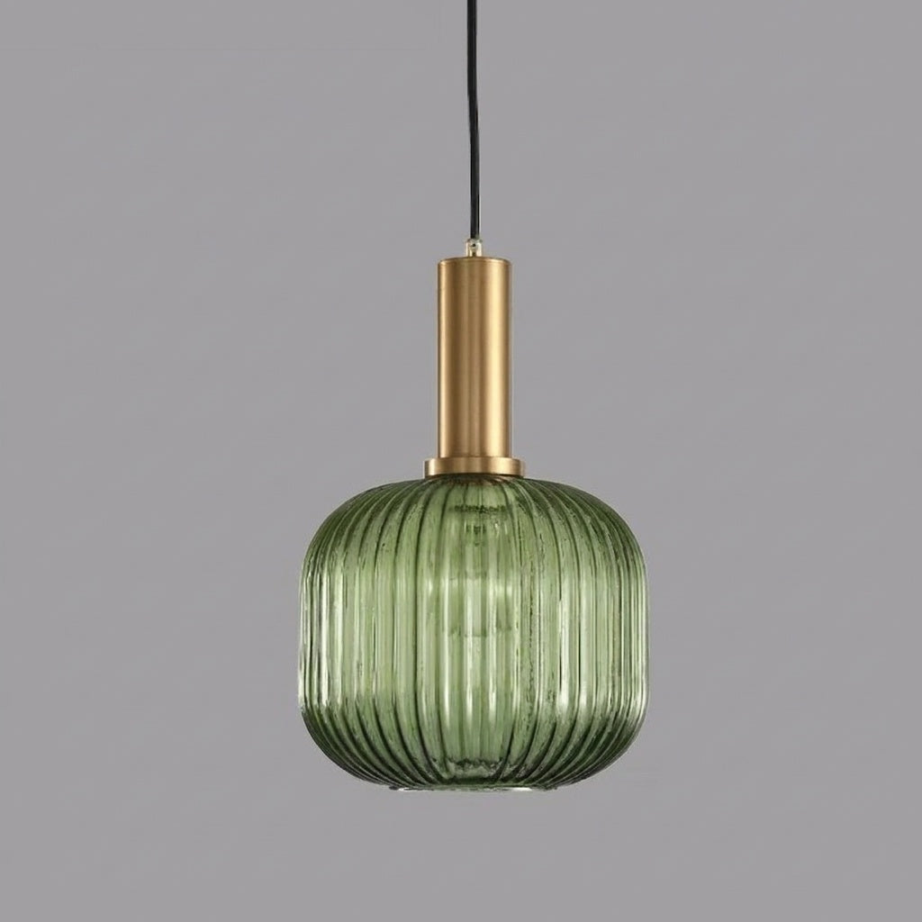 Lustre vintage verre VERT