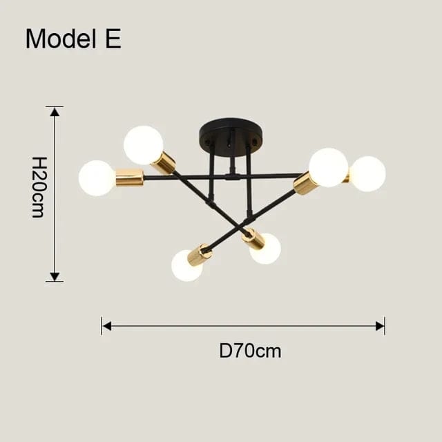 Model E Plafonnier boules