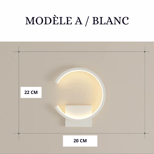 MODÈLE A / BLANC / BLANC CHAUD Applique murale led design