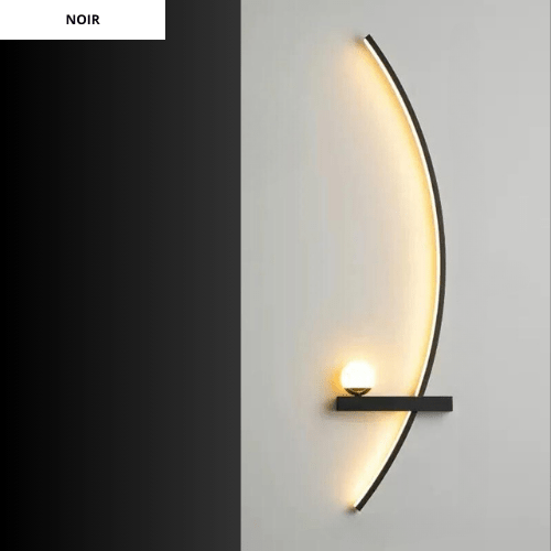 NOIR 105 CM / BLANC CHAUD / GAUCHE Applique murale chambre adulte