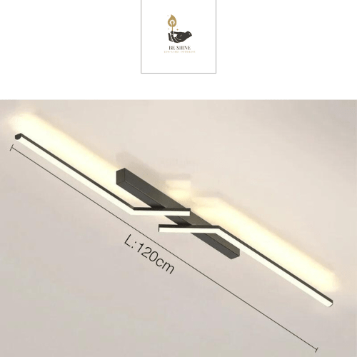 NOIR 120 CM / LUMIÈRE CHAUDE Plafonnier Aluminium Design