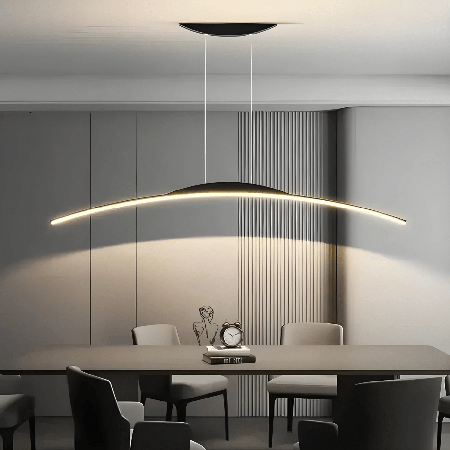 NOIR / 80 CM / TRICOLORE Lustre salon moderne led