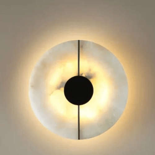 NOIR Applique murale ronde blanche