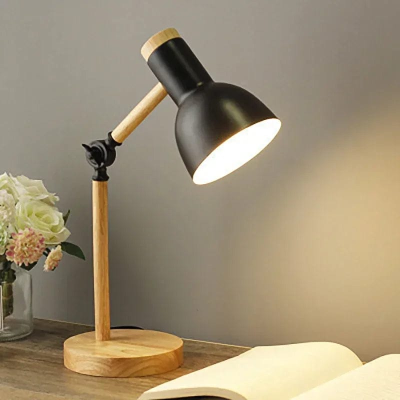 NOIR Lampe de bureau en bambou