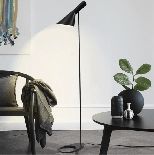 NOIR Lampe sur pied metal