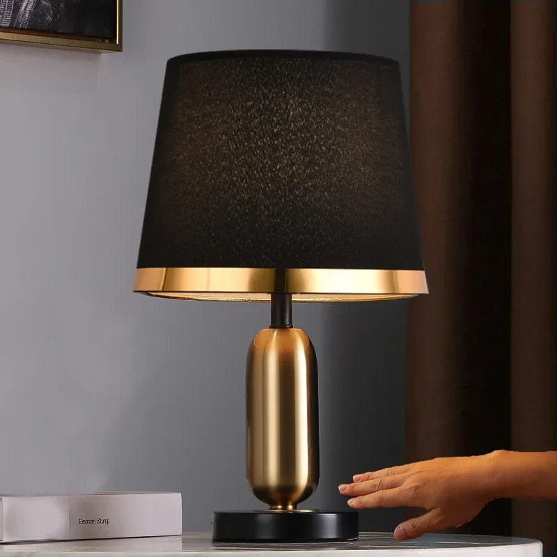 NOIR Lampe table de chevet