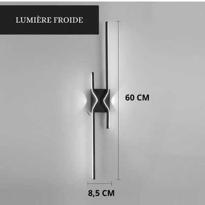 NOIR / LUMIÈRE BLANCHE Applique murale led interieur