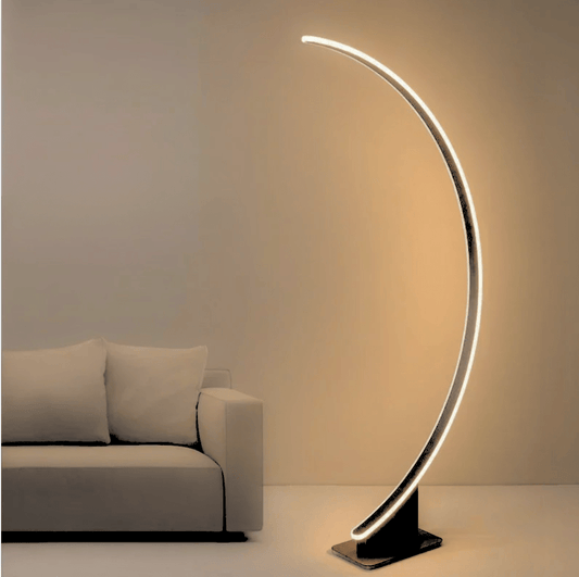 NOIR LUMIÈRE CHAUDE Lampe salon arc