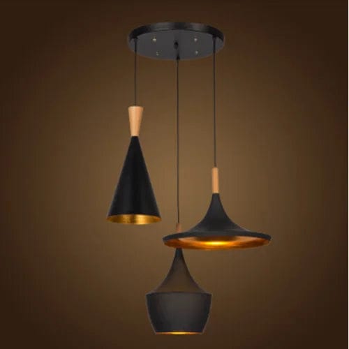 NOIR luminaire suspension bois metal