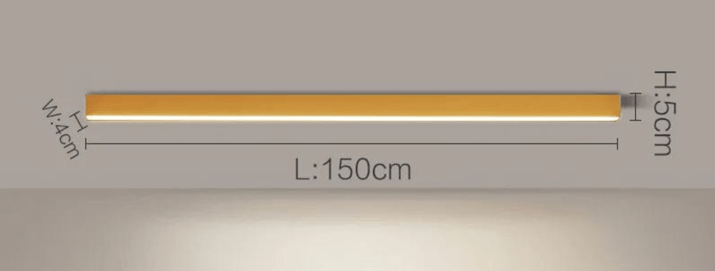 OR 150 CM / LUMIÈRE CHAUDE (3000K) Plafonnier barre led