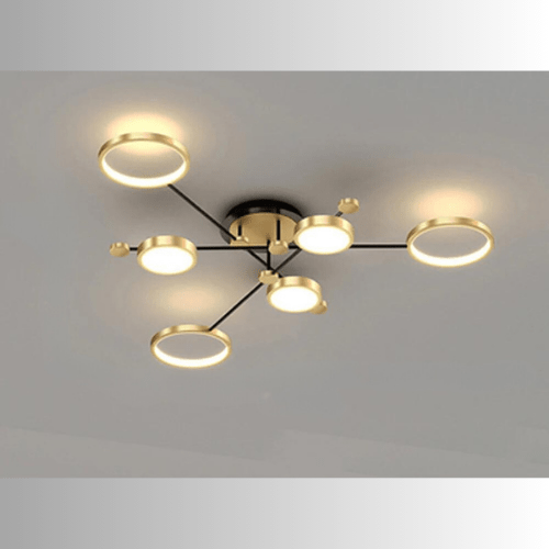 OR 6 TÊTES / LUMIÈRE FROIDE UNIQUEMENT Plafonnier moderne design