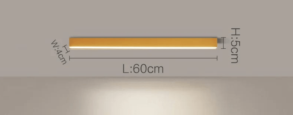OR 60 CM / LUMIÈRE CHAUDE (3000K) Plafonnier barre led
