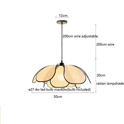 50cm / 4W(MAX60W) Petite suspension en tissu | Flora