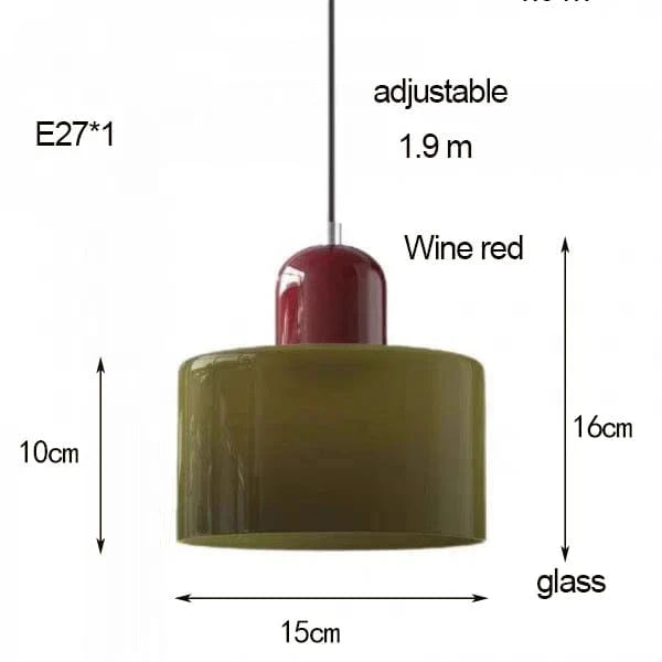 KAKI Petite suspension en verre