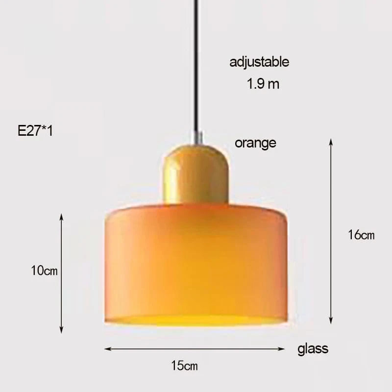 ORANGE Petite suspension en verre