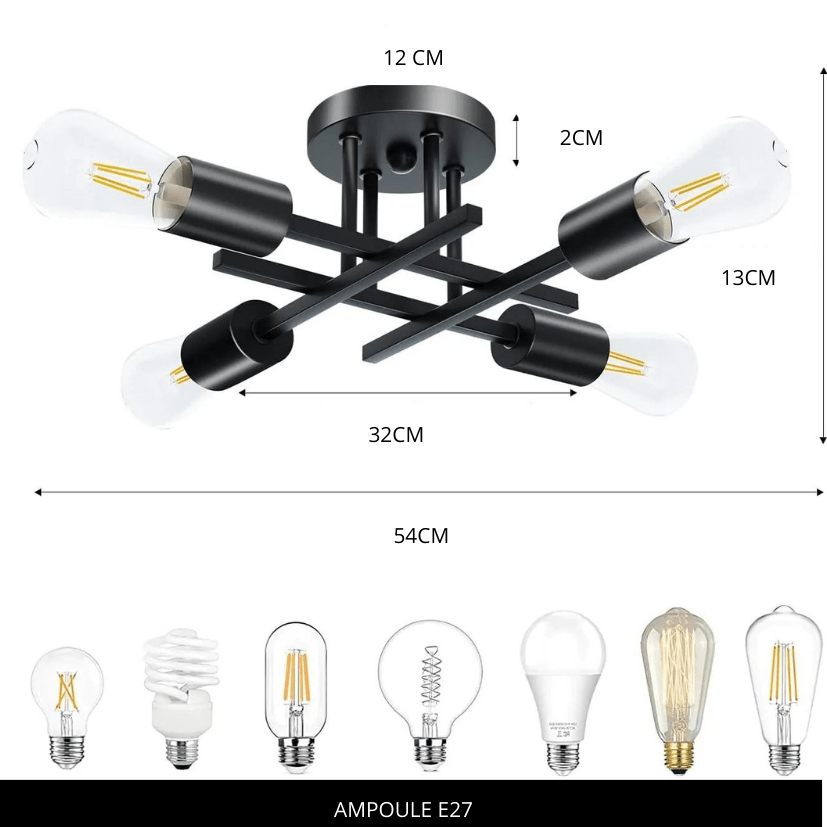 Plafonnier style industriel