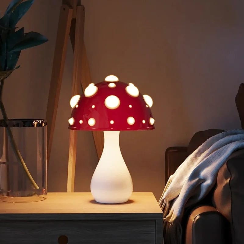 PRISE MURALE / BASE BLANCHE Lampe de table champignon