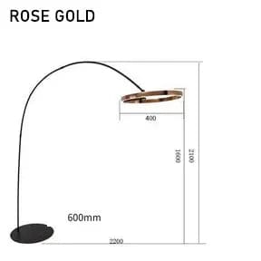 Rose gold-40cm / Dimming light Lampe anneau sur pied