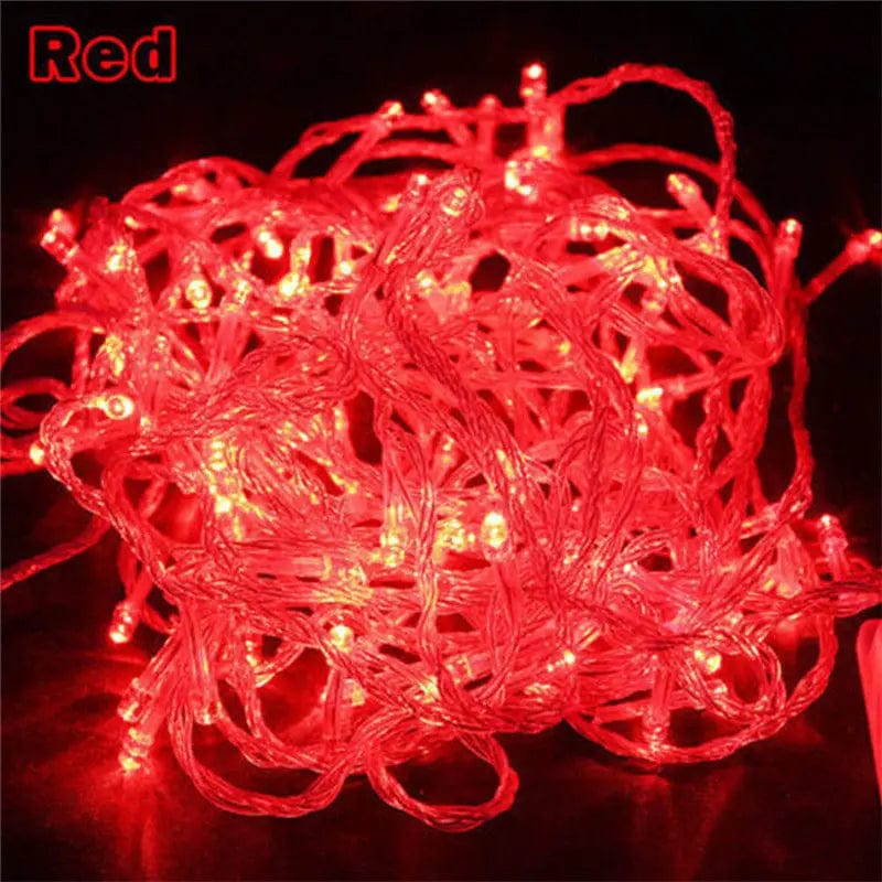 ROUGE / 5M - 220V Guirlandes lumineuse de noel