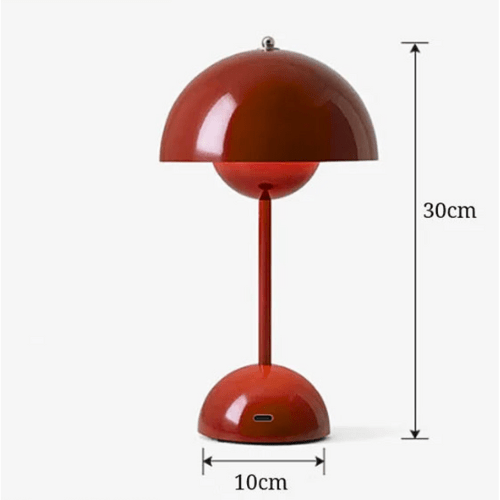 ROUGE Lampe champignon sans fil