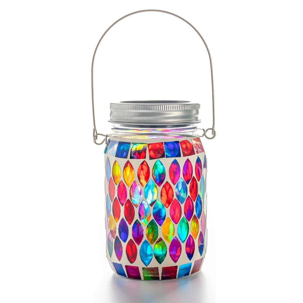 ROUGE lampe exterieur solaire a led en verre