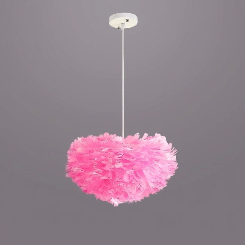 Suspension à plumes ROSE 40 CM