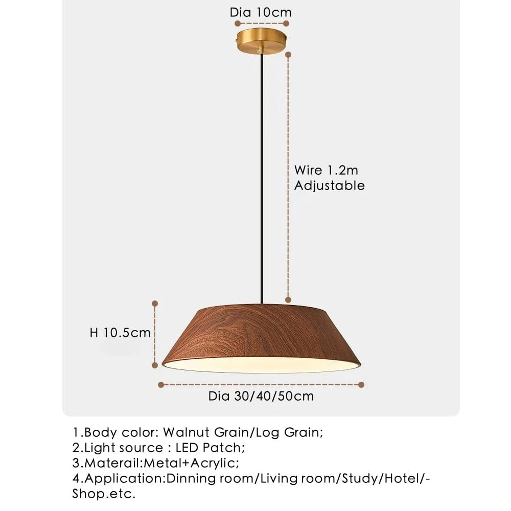Suspension abat-jour en bois
