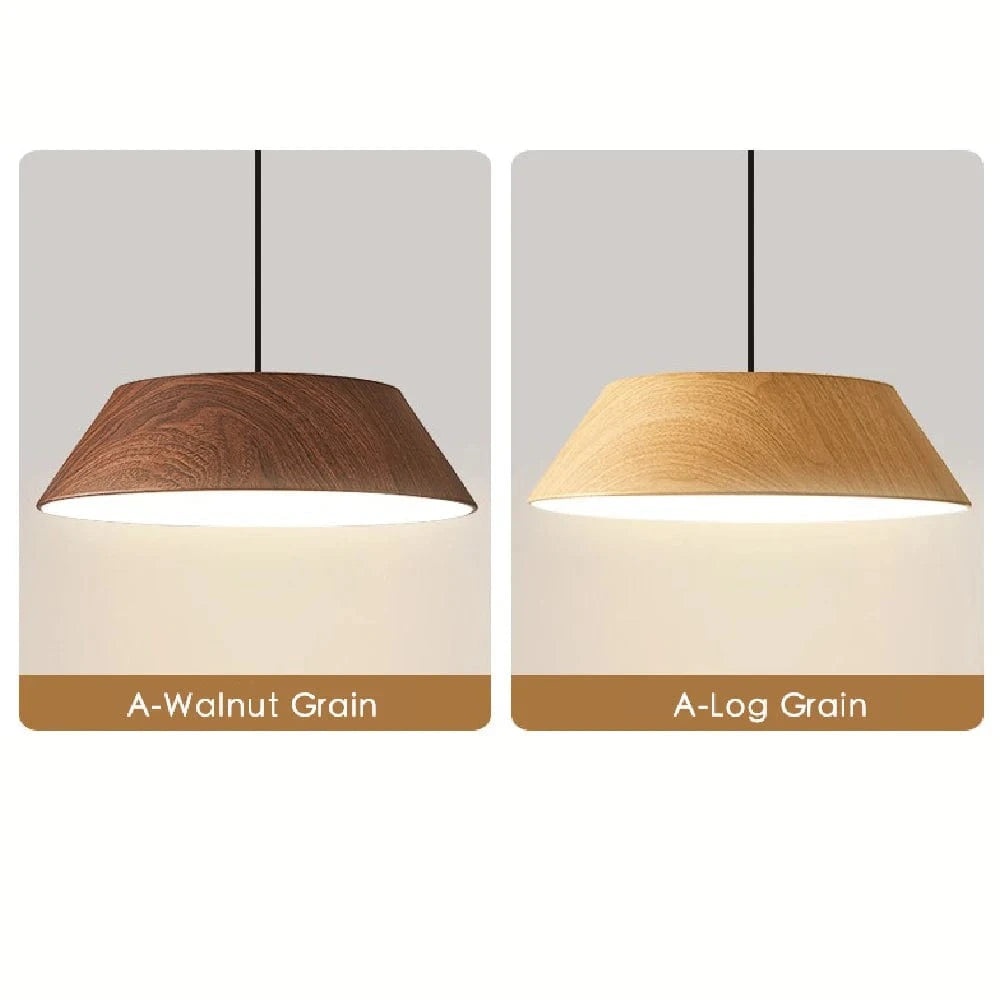 Suspension abat-jour en bois