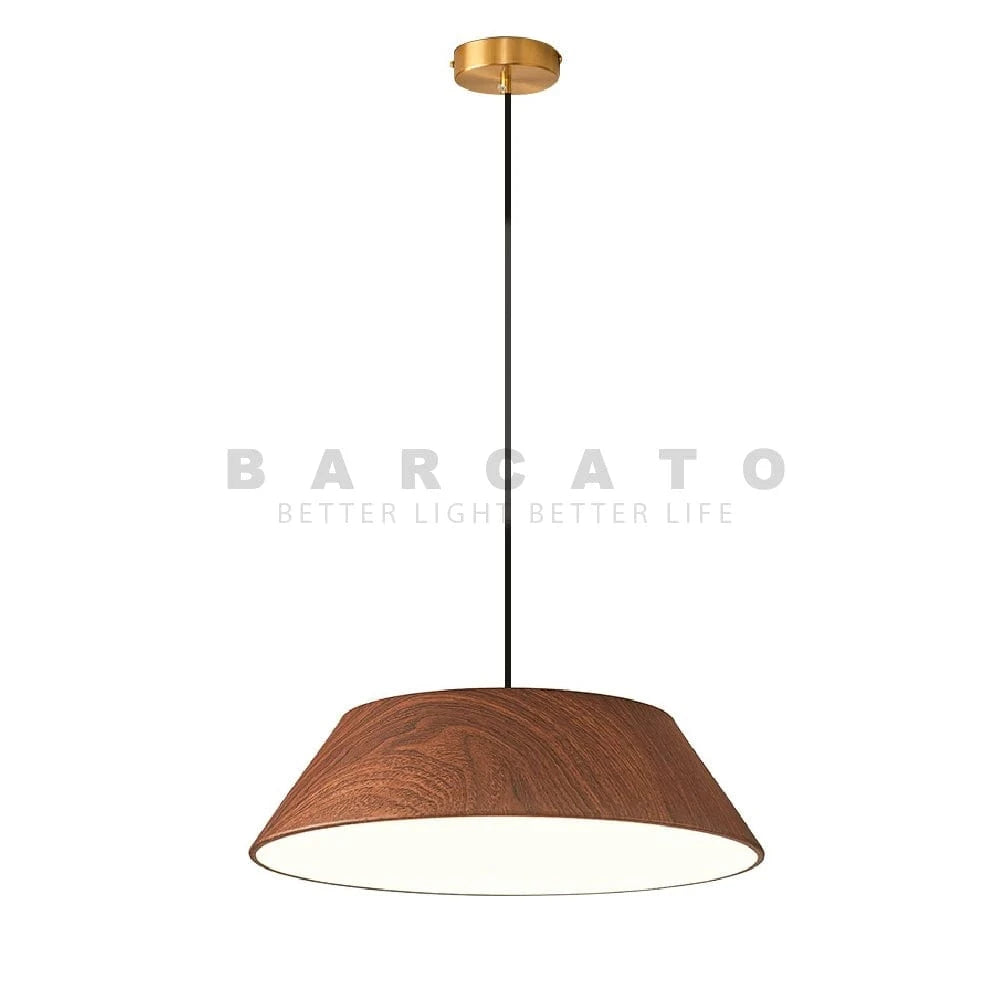 Walnut / Dia 40cm / Tricolor Suspension abat-jour en bois