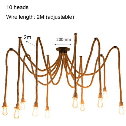 10 heads  2m Suspension araignée en corde