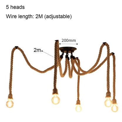 5 heads  2m Suspension araignée en corde