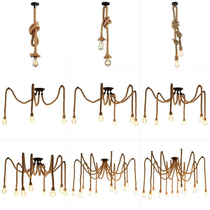 Suspension araignée en corde