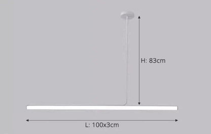 BLANC 100 CM / DIMMABLE CONTRÔLE INTERRUPTEUR Suspension barre led ultra minimalisme