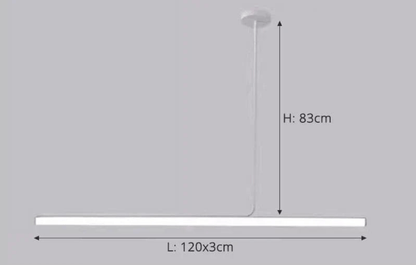 BLANC 120 CM / DIMMABLE CONTRÔLE INTERRUPTEUR Suspension barre led ultra minimalisme
