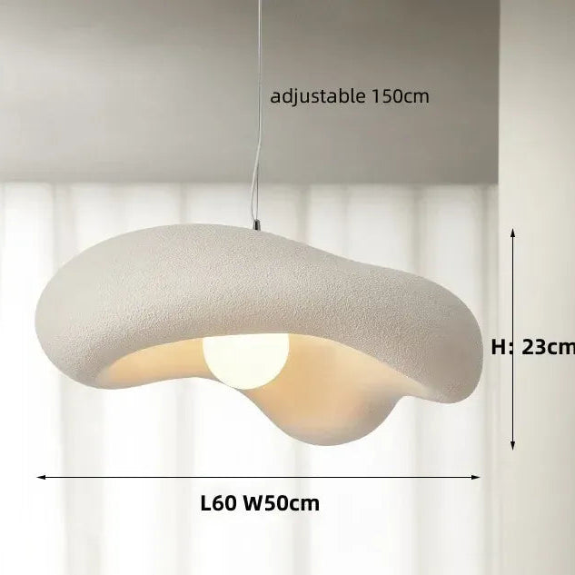 Beige / 3 colors light Suspension blanche design japandi