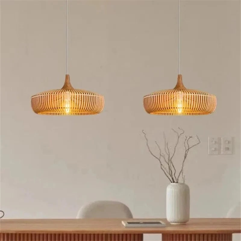 Suspension bois moderne