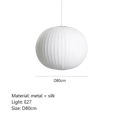 D80cm / 3 colors light Suspension Boule en tissu blanc