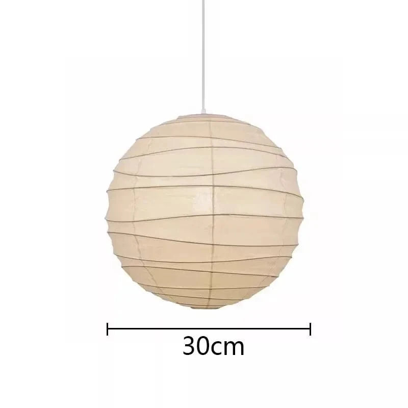 Diameter 30cm / White Light 6000K Suspension boule japonaise en papier de riz