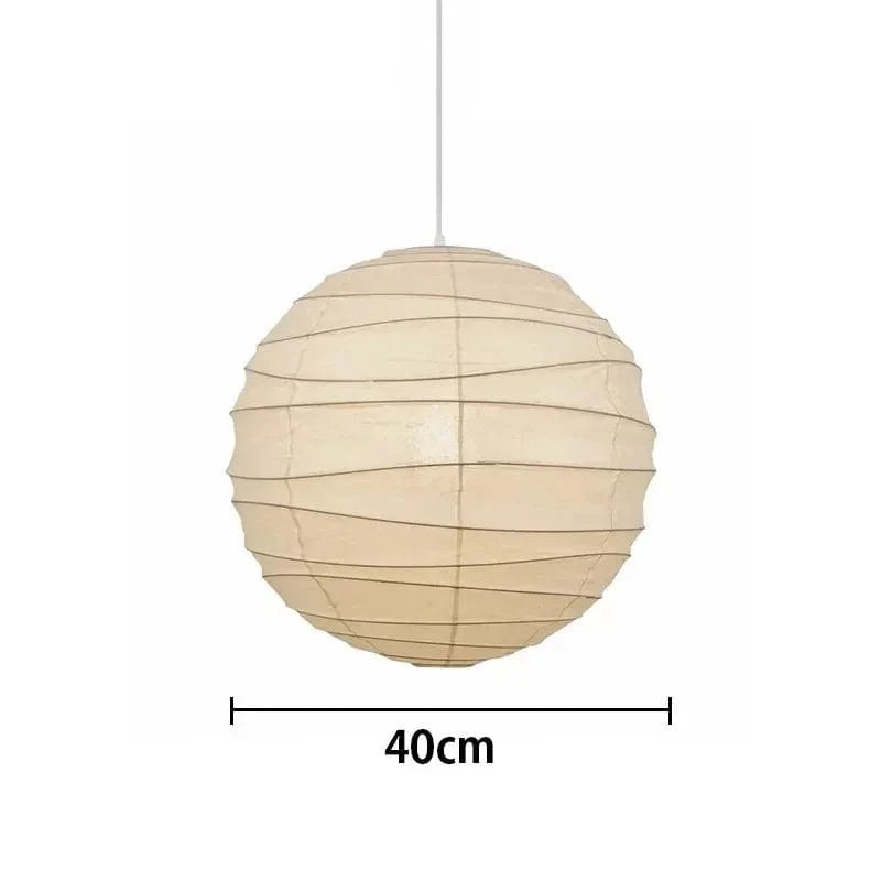 Diameter 40cm / White Light 6000K Suspension boule japonaise en papier de riz