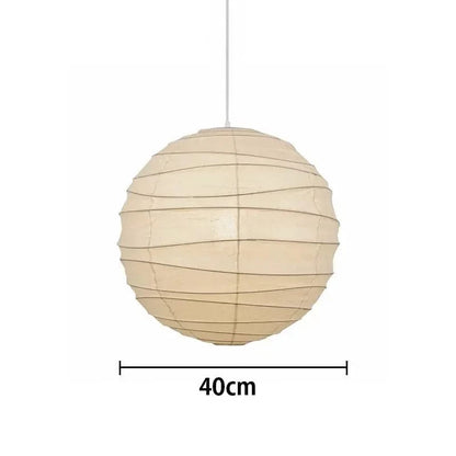 Diameter 40cm / White Light 6000K Suspension boule japonaise en papier de riz