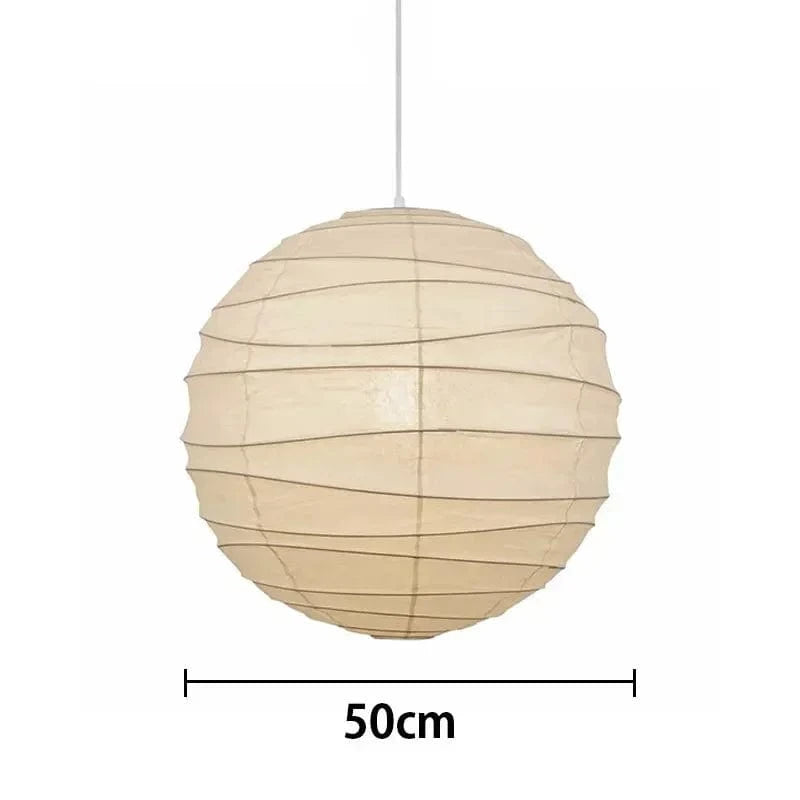 Diameter 50cm / White Light 6000K Suspension boule japonaise en papier de riz