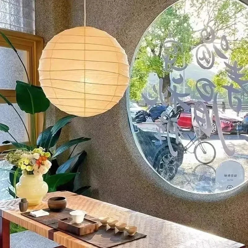Suspension boule japonaise en papier de riz