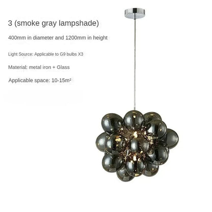 A 3 heads / Warm light Suspension bulle design