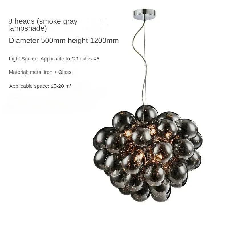 A 8 heads Round / cold  light Suspension bulle design