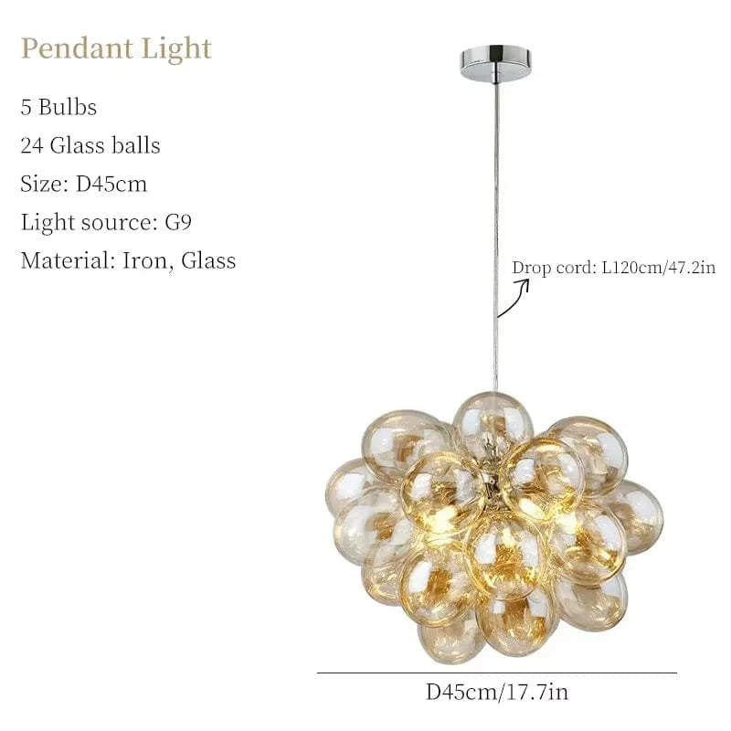 B 5 heads / cold  light Suspension bulle design
